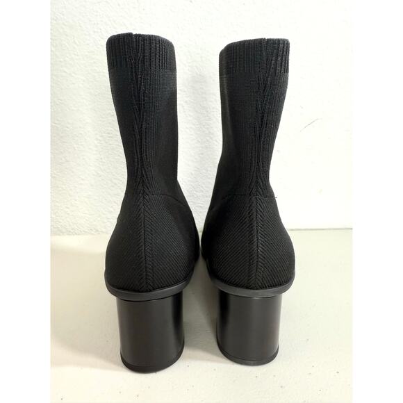 NEW Vivaia Amanda Almond-Toe Running Heel Boots Black Sz US 9.5 Water Repellent - Picture 5 of 11